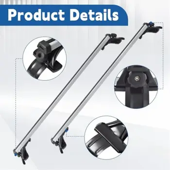 48palcový univerzální střešní nosič zavazadel s příčnou tyčí na střechu auta se 3 druhy svorek pro snadnou instalaci a bezpečnou přepravu 10 nejlepší prodej univerzální svorka na střešní nosič - №10