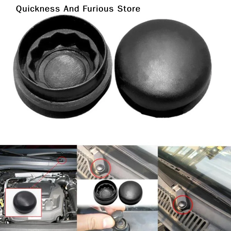 【MO】4pcs Plastic Windshield Wiper Arm Covers 13395543 955203005 Wiper Arm Bolt Caps Durable For Golf MK4 5 6 7 Fabia Caddy