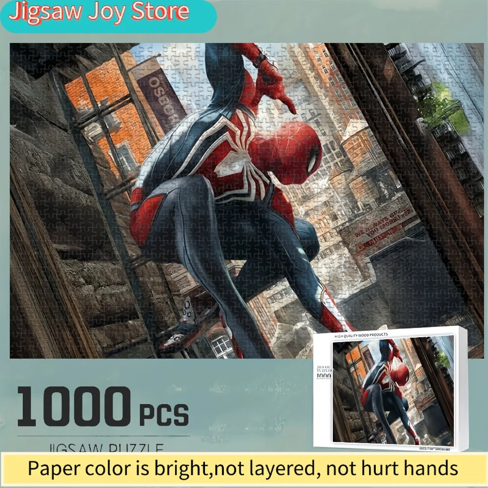 

Пазл с персонажем классического комикса Человек-паук, настольный пазл для офиса, веселая игра для всей семьи, высокое качество изготовления, декор для дома, Id