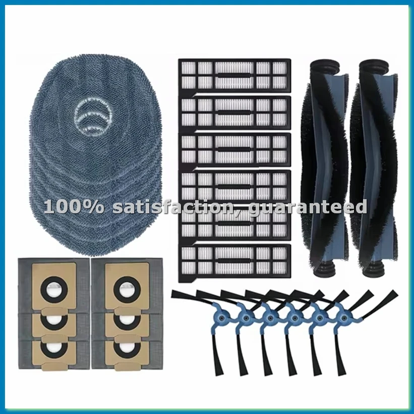 

Compatible for X10 Pro Omni Replacement Main Side Brush HEPA Filter Mop Pads Dust Bags Spare Parts Accessories-A73M
