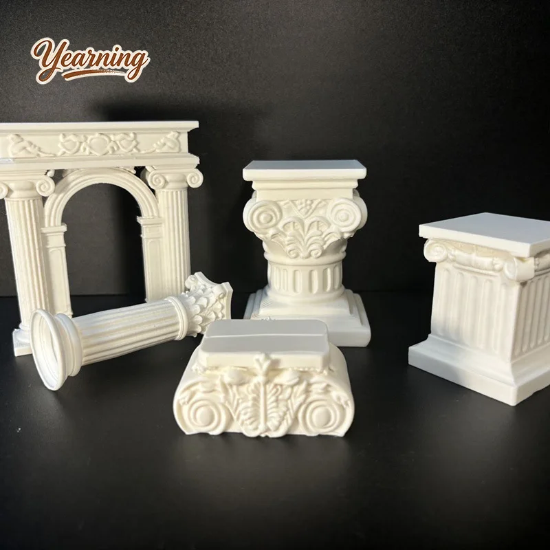 

Vintage Roman Column Decor Figure Base Living Room Furniture Decoration 3D Printed