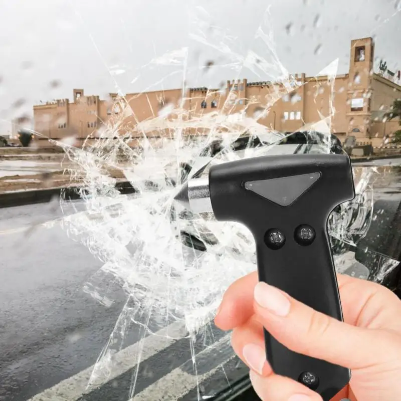 Martello di sicurezza automatico Accessori per fuga per finestre rotte per auto Martello di sopravvivenza con taglierina per cintura di sicurezza Strumenti di fuga automobilistica