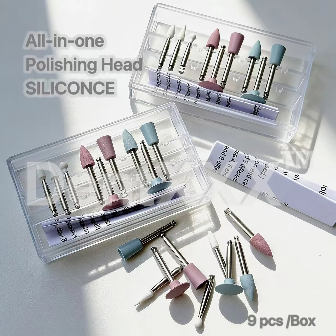 

9Pcs All-in-One Grinding & Polishing Heads SILICONCE Polishing 0309 Kits