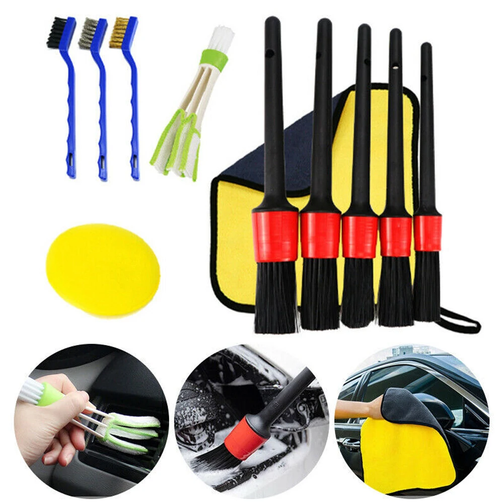 

Car Detailing Brushes Set Car Brushes Car Detailing Brush Air Conditioner Vents Towel Polisher Car Auto Detailing Tools