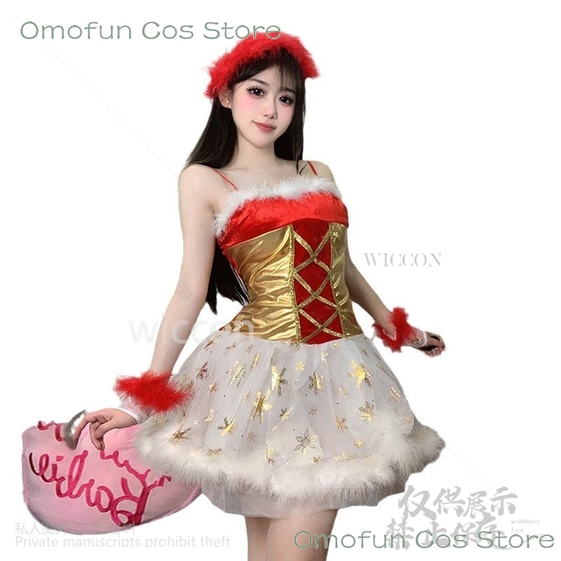 2024 Christmas Costumes Sexy Dress Nightclub Skirt Lingerie Transparent Underwear Lolita Women Headband For Girls Customized