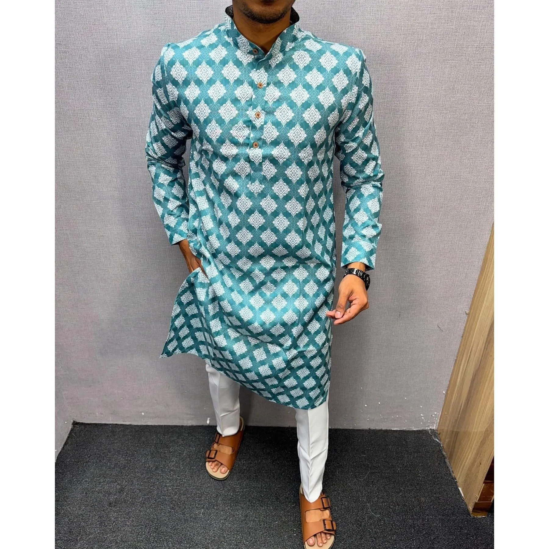 كورتا فارده عادية تناسب اليوسفي طوق طويل مناسب لجميع المناسبات مثل الزفاف هاري رايا Aidilfitri Gebetskleidung Mann #4