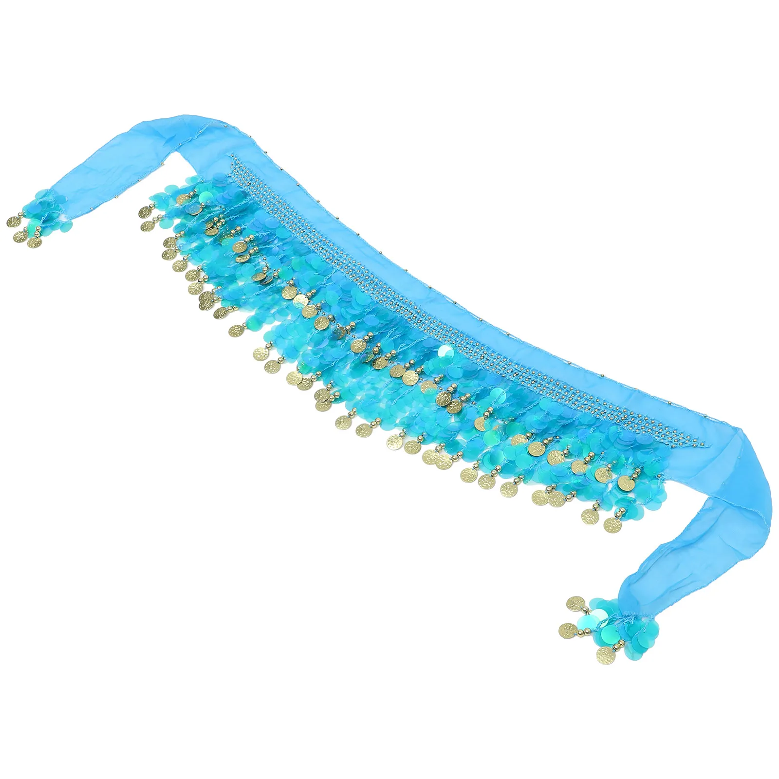 

Sequin Waist Chain Skirt Adjustable Hip Scarf for Women Shiny Dance Practice Costumes Tennis Sport Dresses