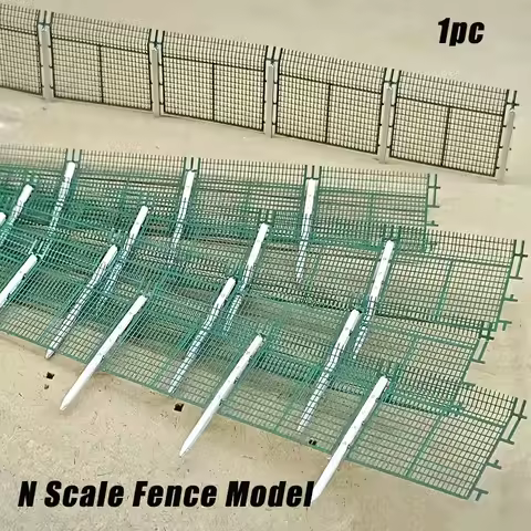N Scale Miniature Fence Model Grid Guard for 1:150 Scale Railway Train Layout/Garden Decoration/Diy Model Making/Diorama 1pc