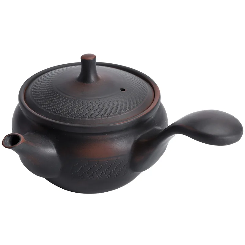 Purple Pottery Side Handle Pot Ceramic Kung Fu Teapot Single Teapot Pu\'er Tea Making Device Tea Sets Chinese Tea Pot