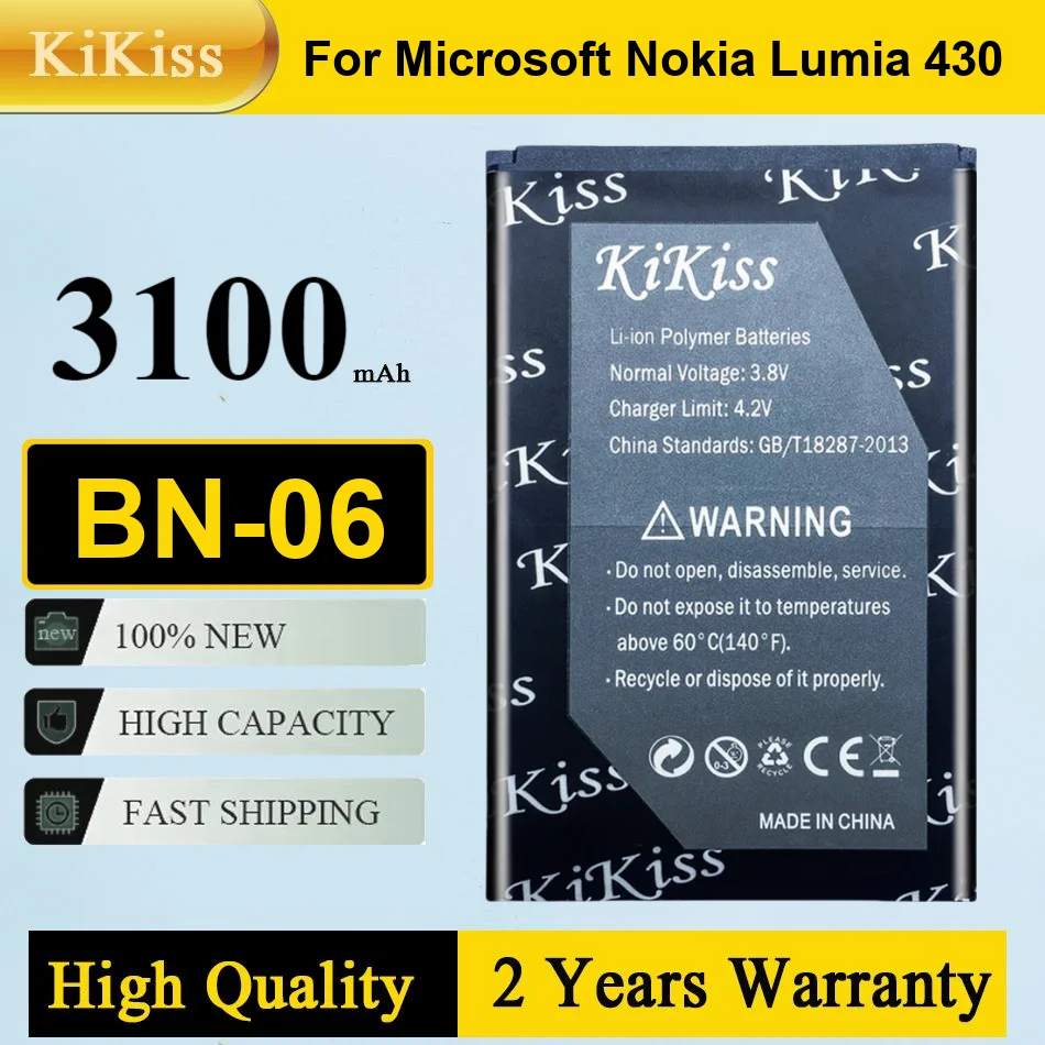 

3100Mah Kikiss Battery BN-06 For Nokia Lumia 430
