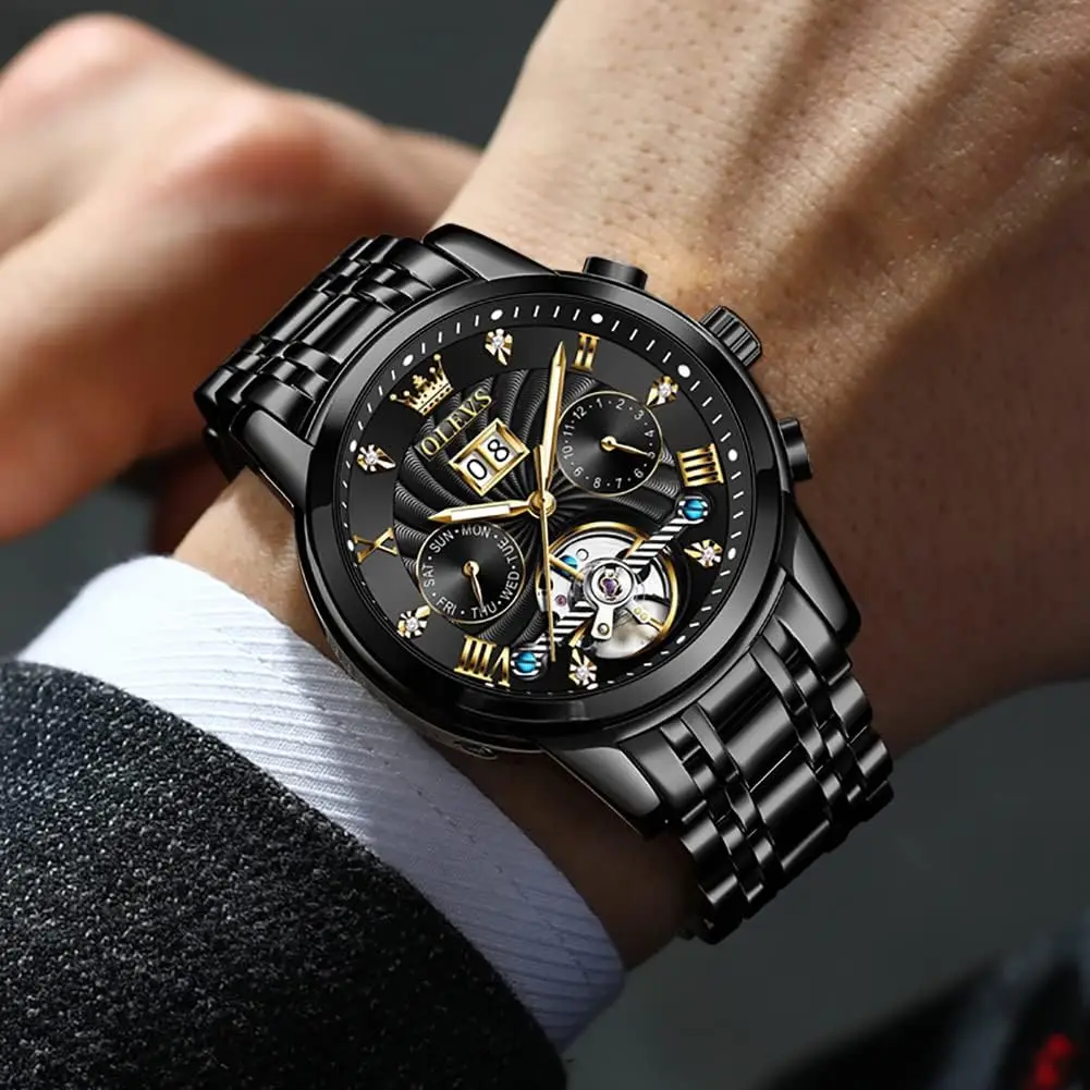 Automatic Men's Luxury Classic Stainless Steel Calendar Luminous Waterproof Watch