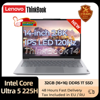 Lenovo ThinkBook 14 Laptop 2025 Ultra 5 225H/Intel Graphics/32GB（16GB*2） DDR5 1TB SSD 14-inch 2.8K IPS LED 120Hz Screen Laptops
