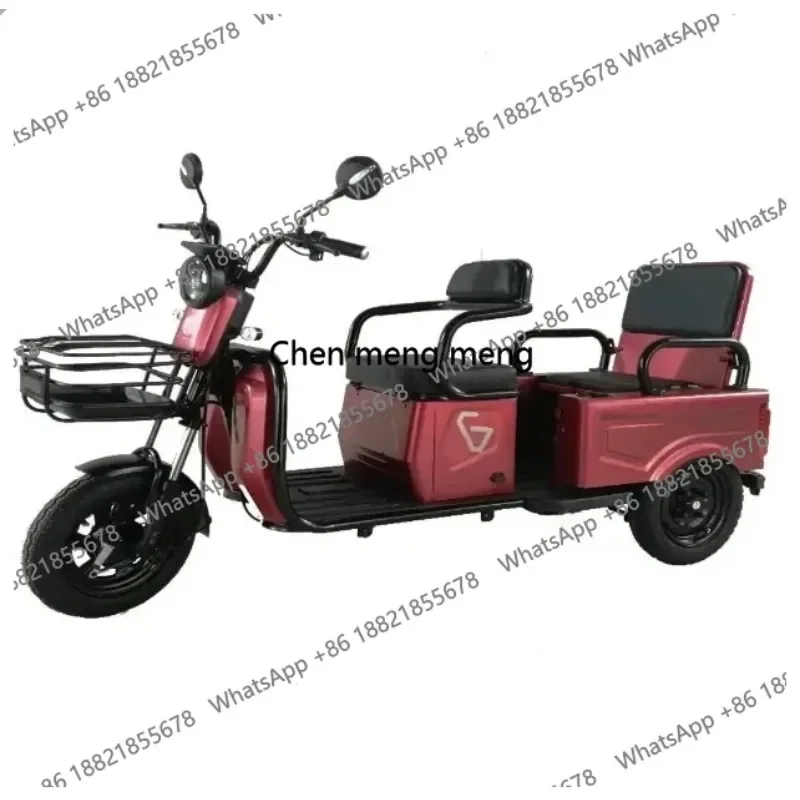 DD  Electric Tricycle for Passenger and Elder People with Basket 2 Seats 500/800W