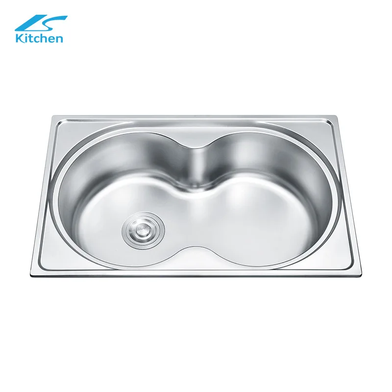 Household stainless steel sink double sink accessories drain basket outlet wholesale large capacity kitchen sink vegetable washi