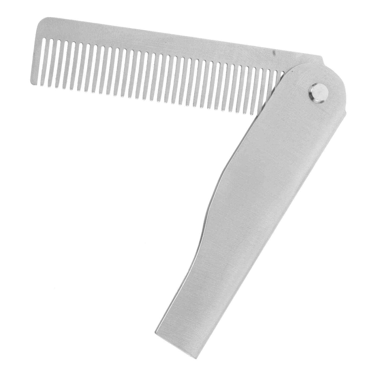 

Мужская складная расческа для бороды из нержавеющей стали, портативная дорожная мини-карманная парикмахерская расческа для ухода за усами, инструмент для ухода за волосами