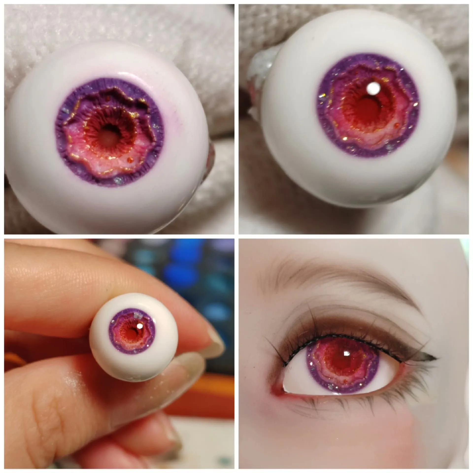 

Handmade MDD MSD Doll Craft Eyes “Butterflies” 1/4 1/6 BJD Safety Eyeball 1 Pair