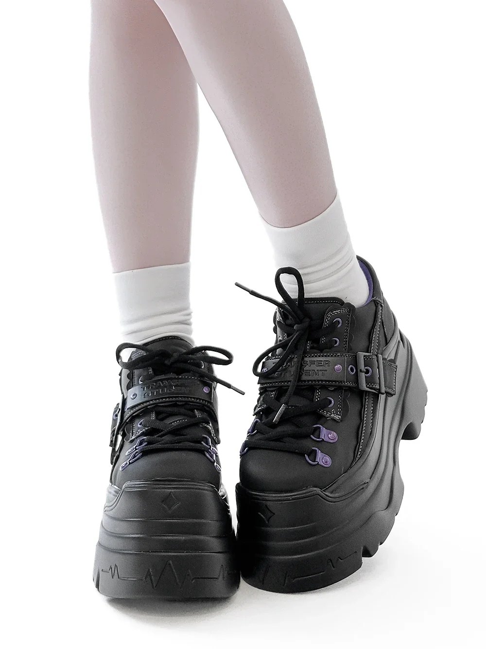Guilty Cage Original Lolita Girls' Sponge Cake Shoes Y2k Punk Thick Soled Shoes Deep Mouth Single Shoes