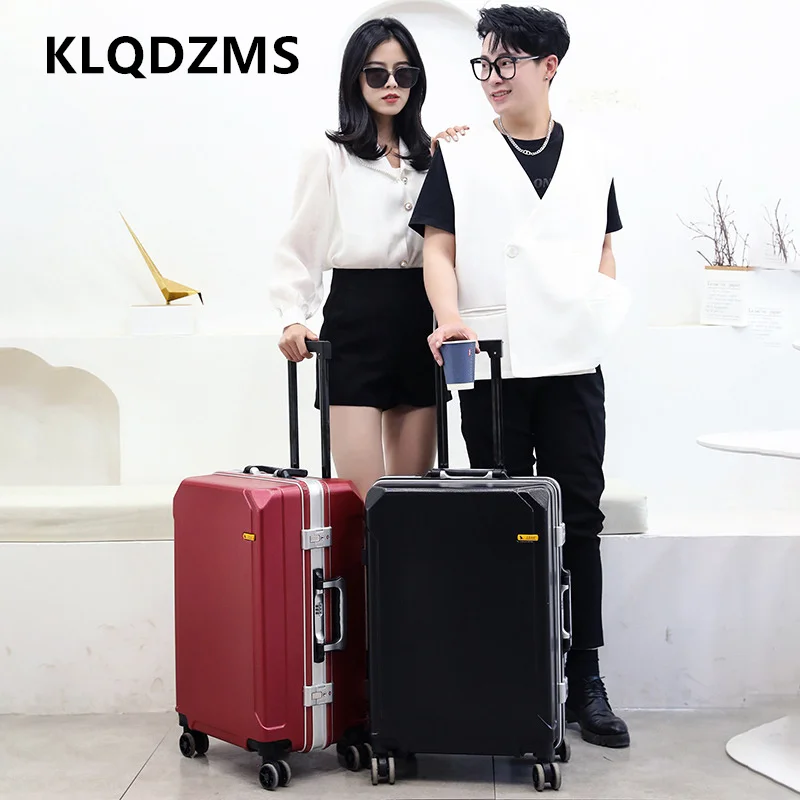 

KLQDZMS Suitcase New 26"28 Inch Boarding Box Large Capacity Trolley Case 20"24"Password Box ABS + PC with Wheels Rolling Luggage