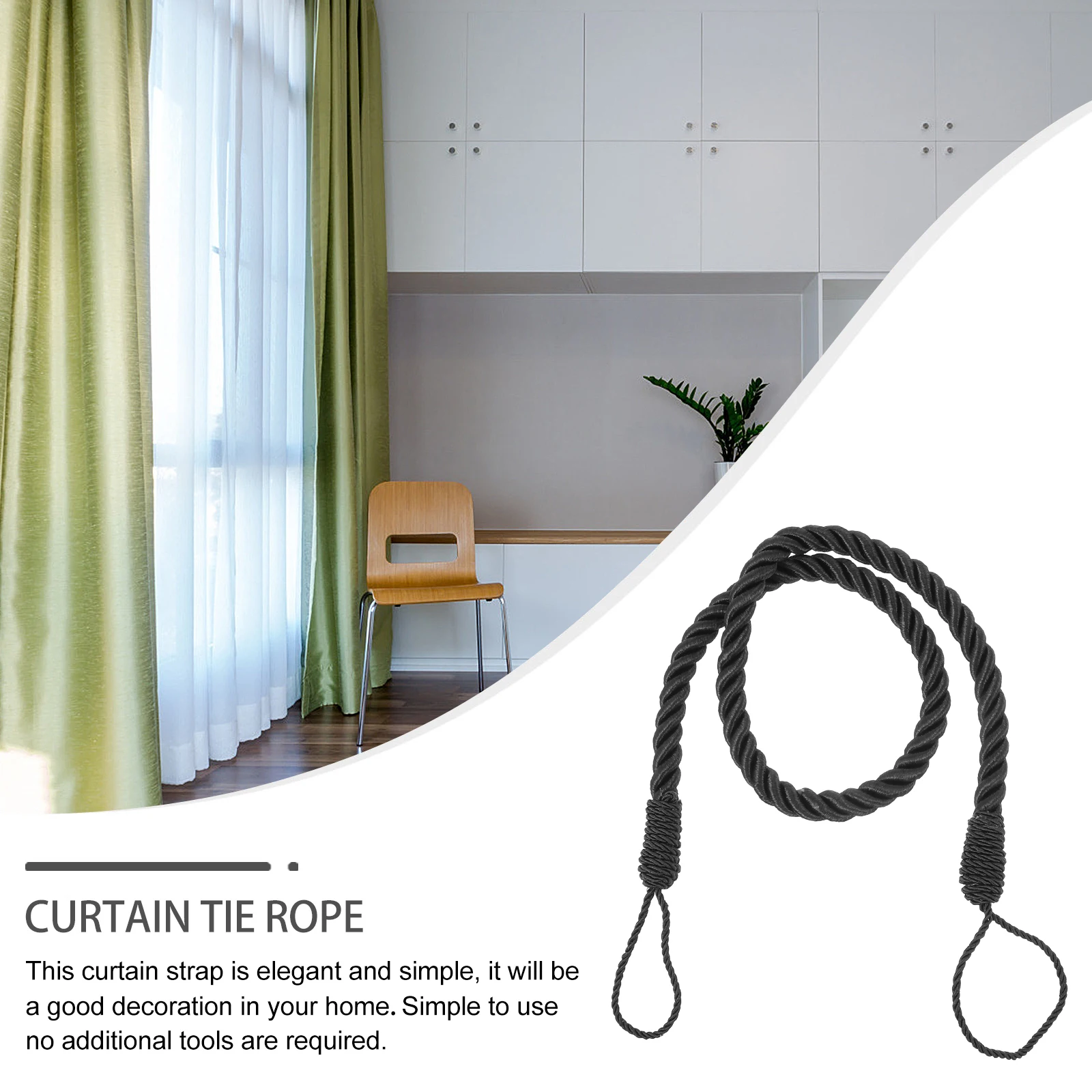 2 pçs cortina tieback simples cor sólida forte segurar tiras de cortina para sala estar quarto diy acessórios decorativos