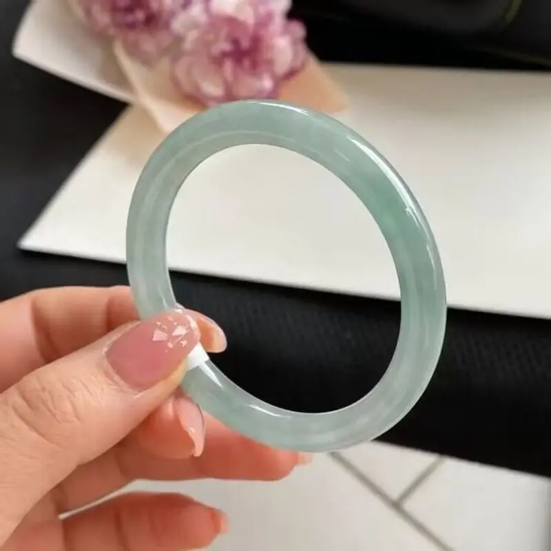 Myanmar jade braceletjade fine round bar tinkling bracelet for women