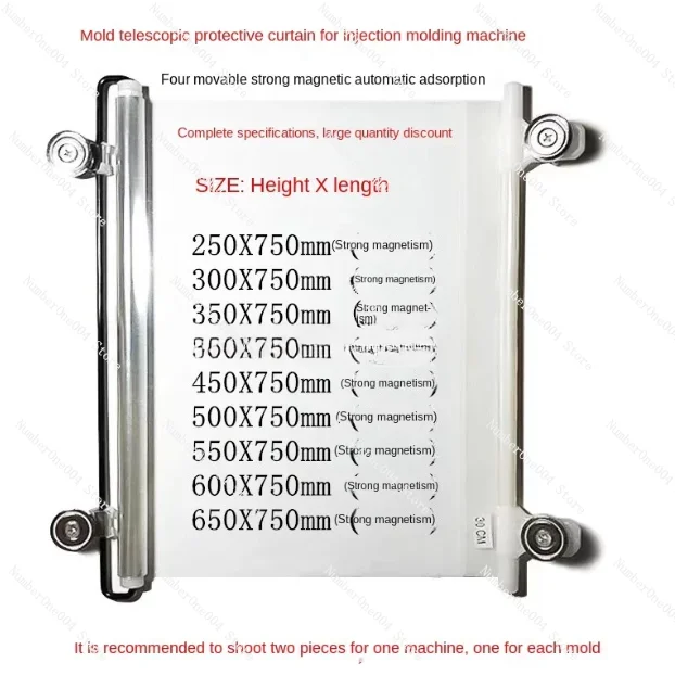 Automatic telescopic injection molding machine, mold protective curtain, machine tool protective cove