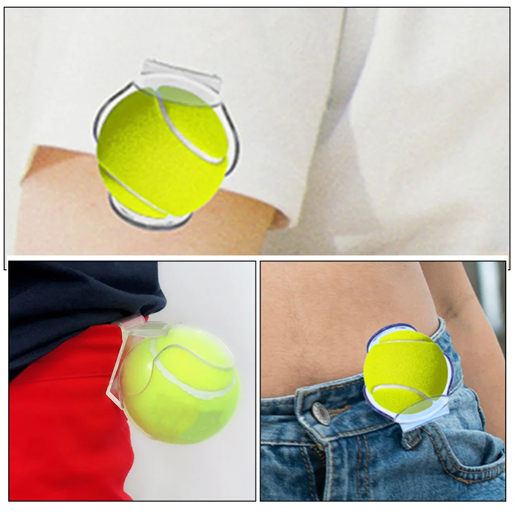 Clips de tenis transparentes, soporte para cinturilla, suministros de tenis portátiles, diseño ligero antivuelco, uso de escritorio, 2 uds.