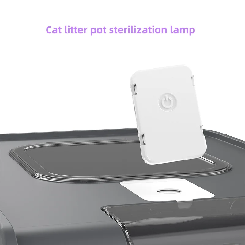 Katzentoilette, übergroß, wiederaufladbar, sterilisierendes Deodorant, vollständig geschlossene Toilette, großes Fassungsvermögen, UV-Sterilisation, Geruchsentfernung, Katze – Detail 6
