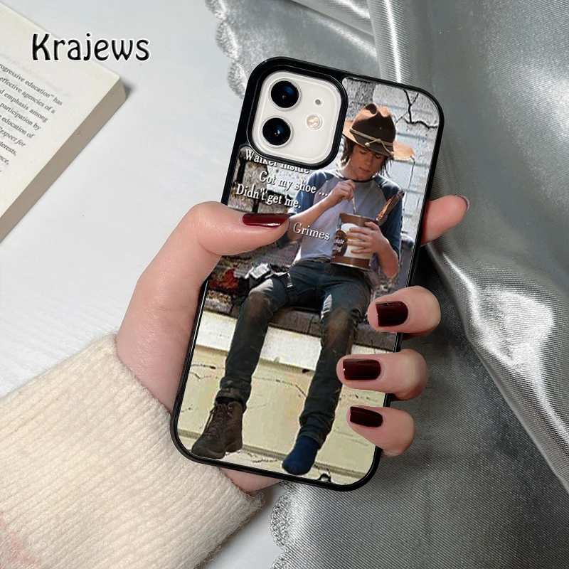 Krajews The Walking Dead Carl Grimes coque Phone Case for iPhone 16 15 14 12 13 mini PLUS X XS XR 11 PRO MAX Cover