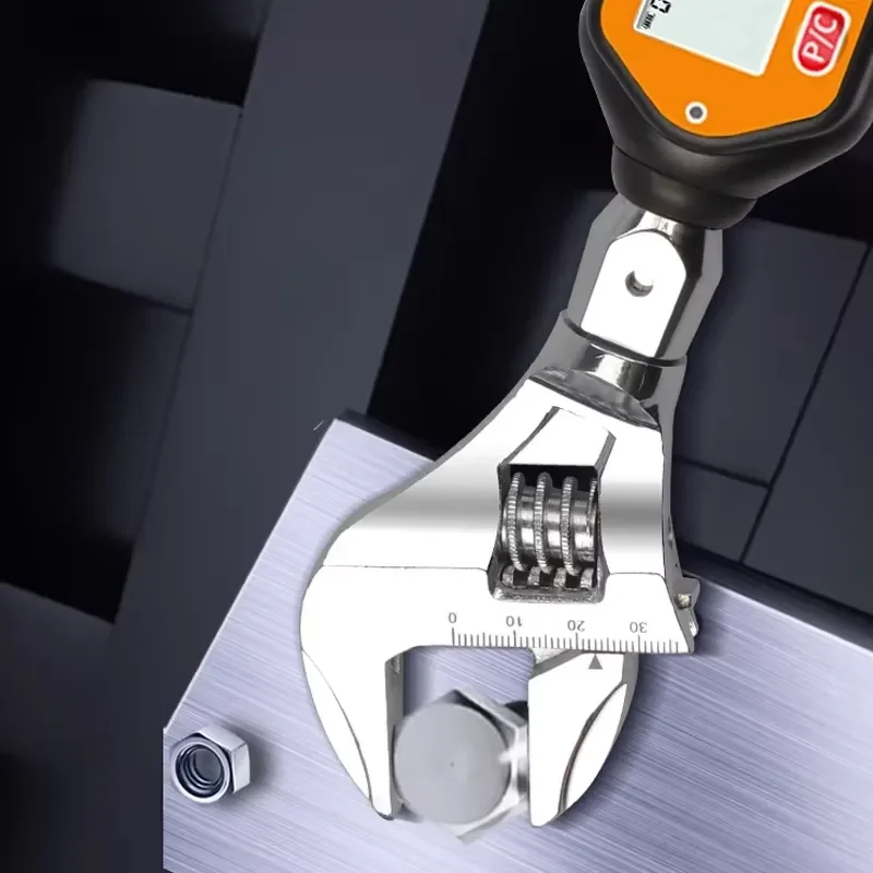 Digital Torque Wrench 60Nm Carbon Steel Interchangeable Head Metric System Bidirectional Professional Tool for Automotive