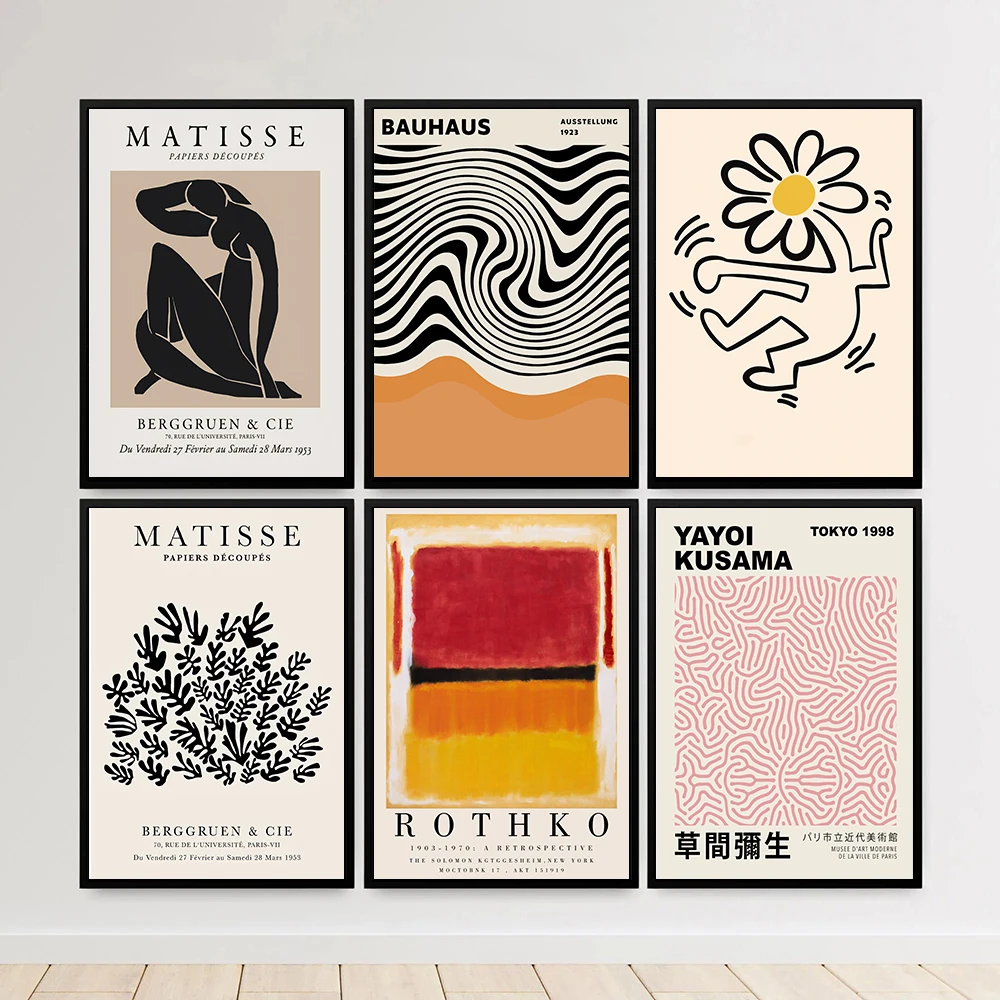 

Abstract Yayoi Kusama Wall Art Matisse Mark Rothko Posters Prints Picture Flower MarketCanvas Painting Wall Art Home Decor Mural