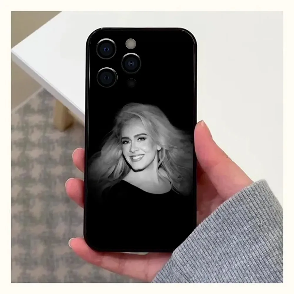 Singer A-Adele-E Phone Case For Apple iPhone 15,14,13,12,11,Pro,X,XS,Max,XR,Plus,Mini Soft Black Cover