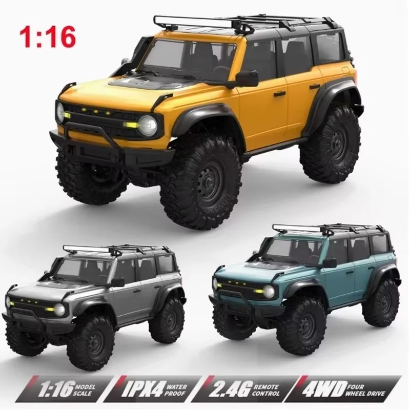 

Масштаб 1:16 Ford Bronco Rc Rock Crawler Monster Truck 4wd Высокоскоростной электрический внедорожный игрушечный автомобиль для мальчиков Игрушки на открытом воздухе в подарок
