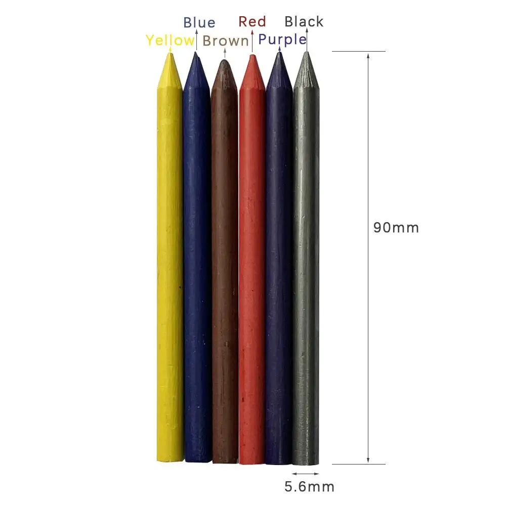 5,6mm Metall Druck bleistift 2b/4b/6b/8b Bleistift Nachfüllung Kunst Malerei Zeichnung Schreib werkzeug Skizze Comics Design automatisch