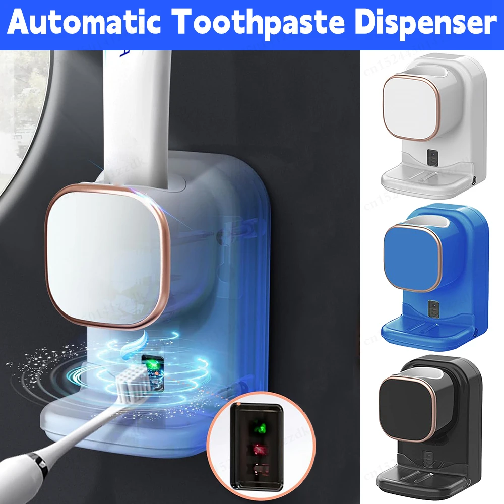 Automatic Toothpaste Dispenser Wall Mounted Electric Toothpaste Squeezer for Kids and Adults for Bathroom Home accessories