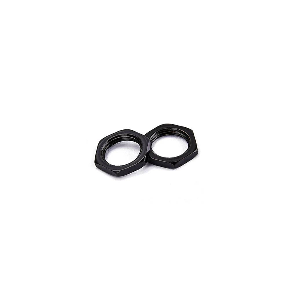 

50 Pcs Guitar Jack Nut Fine Tooth Nuts Zinc Earth Tones Bass Replacement Thin
