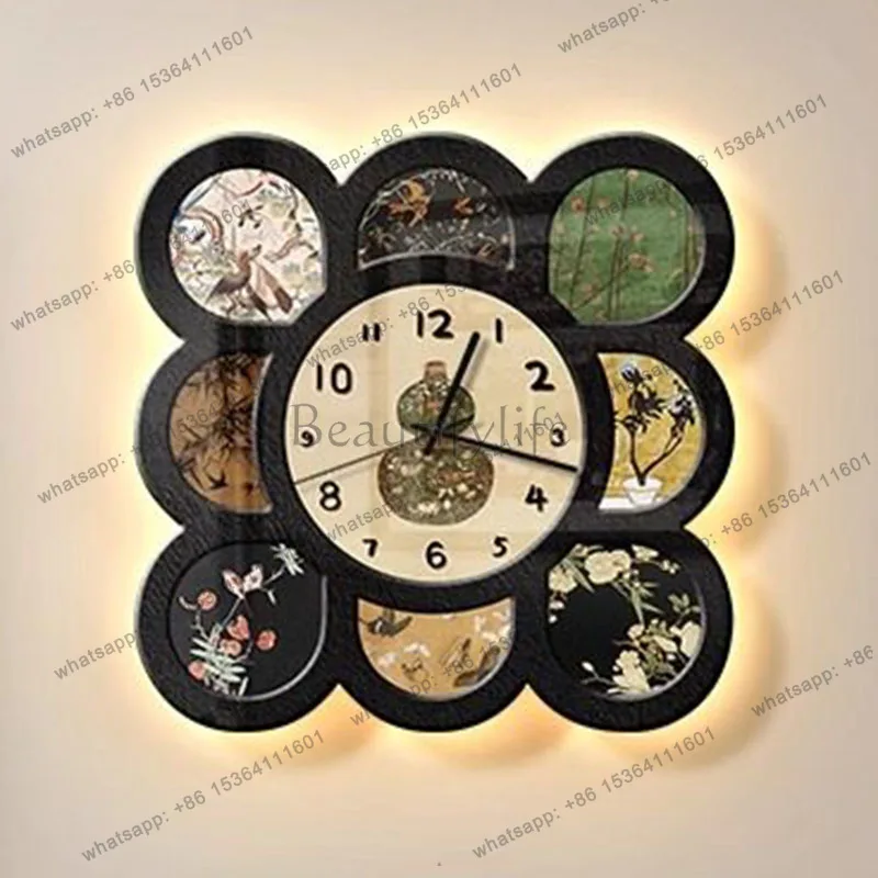 LED Wall Clock Modern Design Large Screen Display Temperature Date Week for Living Room Bedroom Kitchen Office Home Decor Silent