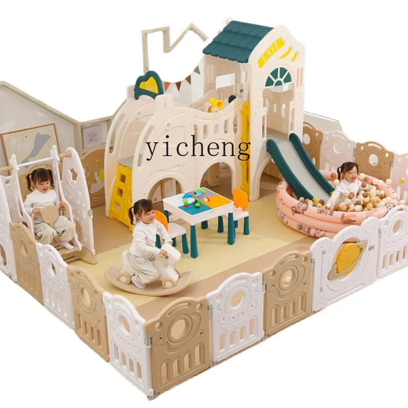 

Tqh детская игровая площадка, оборудование для парка развлечений в помещении, игровой забор для детей и младенцев, маленькая домашняя игровая площадка, качели