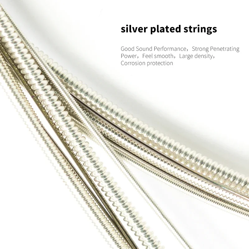 Orphee Acoustic Guitar Strings Medium Carbon Steel Hexagonal Core Silver Plated Winding Guitar String TX620-S Guitar Accessories