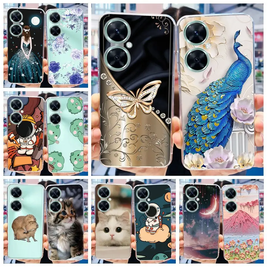 For Huawei Nova 11i Case MAO-LX9 Luxury Painted Back Cover 6.8\'\' Clear Silicone Phone Case For Huawei Nova 11i Nova11i Soft Bags