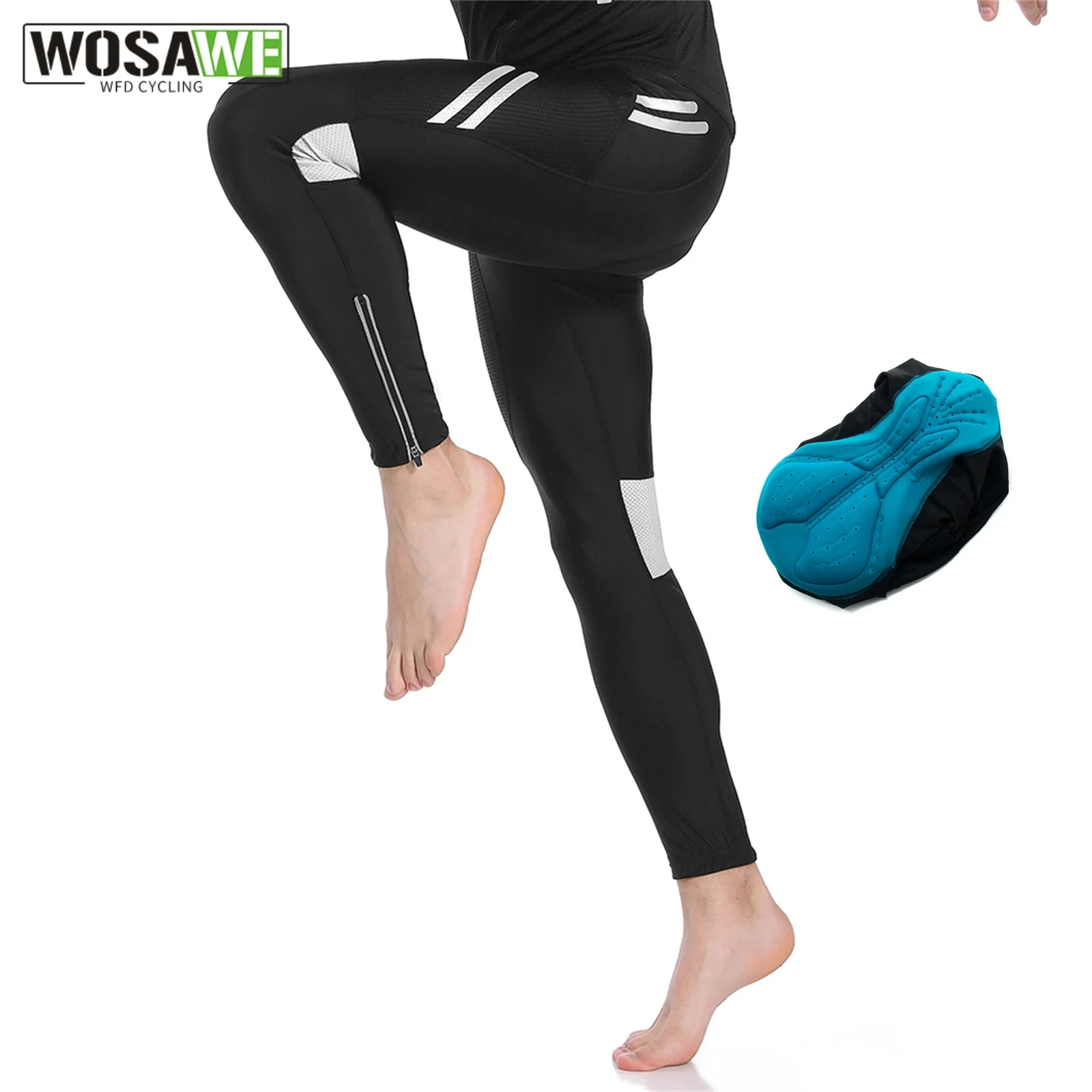 

Мужские велосипедные штаны WOSAWE с 5D гелевой подкладкой, длинные велосипедные штаны, леггинсы, для езды на горном и шоссейном велосипеде, длинные брюки для активного отдыха