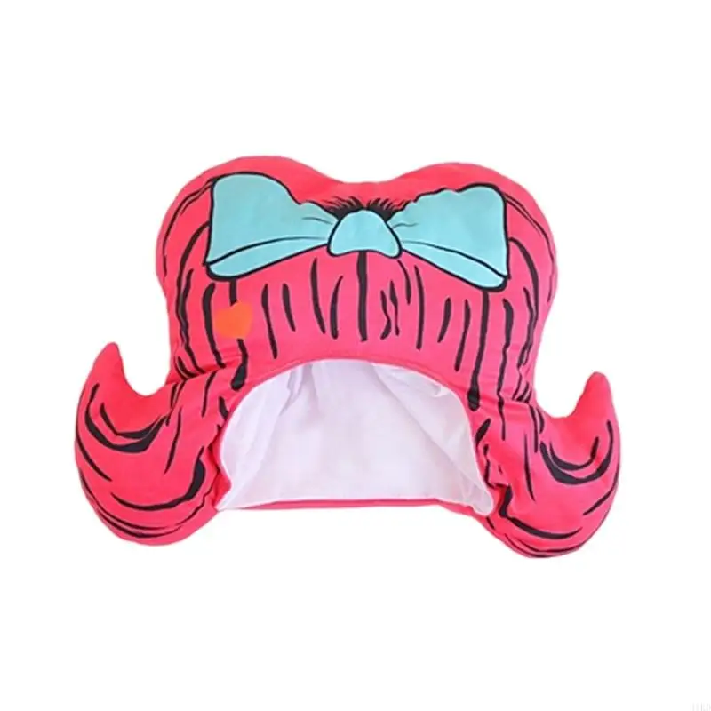 

31KD Bowknot Pink Hat Wigs Headgear Fun Halloween Costume Accessories Party Photo Props Cosplay Masquerade Costume