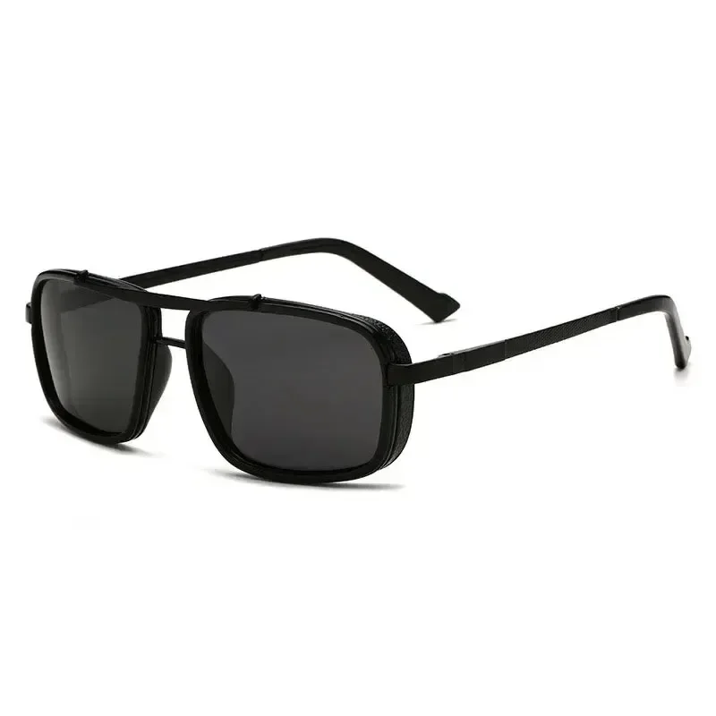 Polarized Punk Sunglasses Men Vintage Fashion Steampunk Square Sun Glasses Male Driving Googles Summer Travelling Shades UV400 image 6