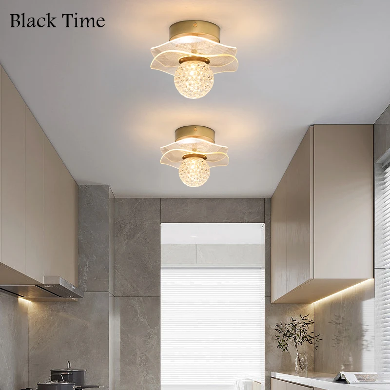 

Gold LED Ceiling Lights Modern Decor Ceiling Lamp for Living Room Bedroom Aisle Corridor Porch Light Home Indoor Lighting Lustre