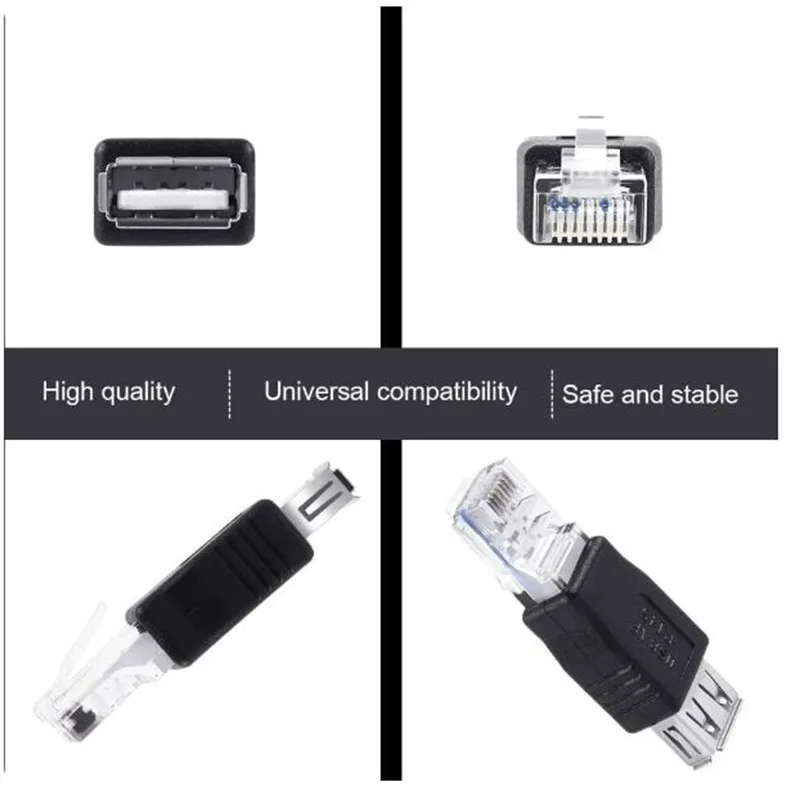 Adattatore USB RJ45 Ethernet maschio a USB A femmina Convertitore connettore di rete per computer portatili