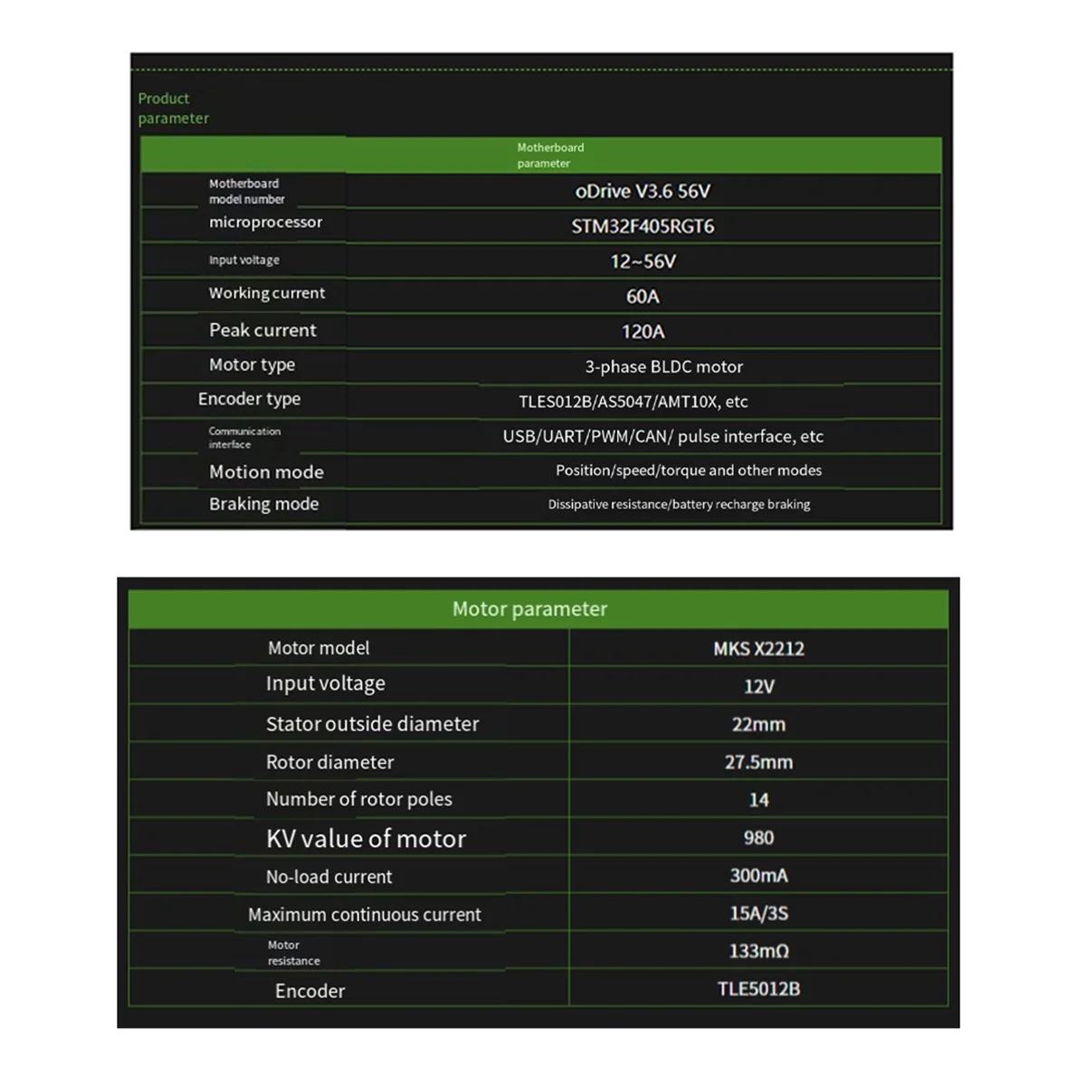 

【Подключение цены】Makerbase MKS XDrive V3.6 56 В FOC BLDC AGV Сервопривод с двумя двигателями Плата контроллера Высокоточная на основе комплектов ODrve V3.6