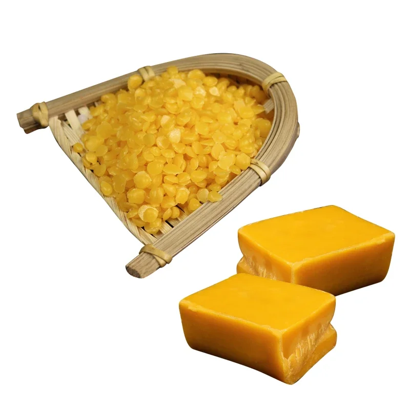 0.5/1KG Particles Yellow Beeswax Natural Wax Raw Materials For DIY Candle Making Lipstick Cosmetics Candle Handcraft Accessories