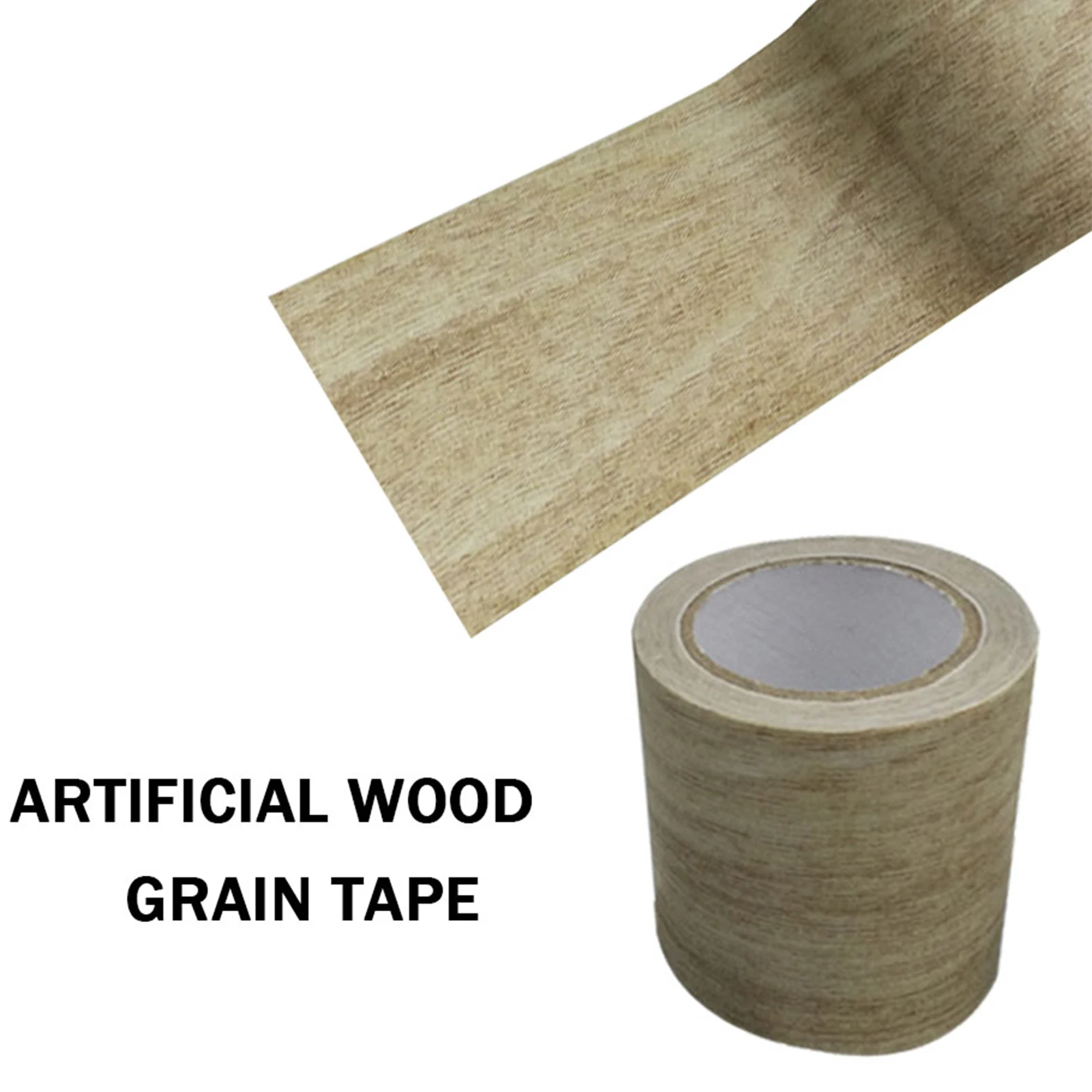 

1Roll Realistic Wood Grain Repair Adhensive Duct Tape Furniture Renovation Skirting Line Floor Sticker Home Decor Accessories