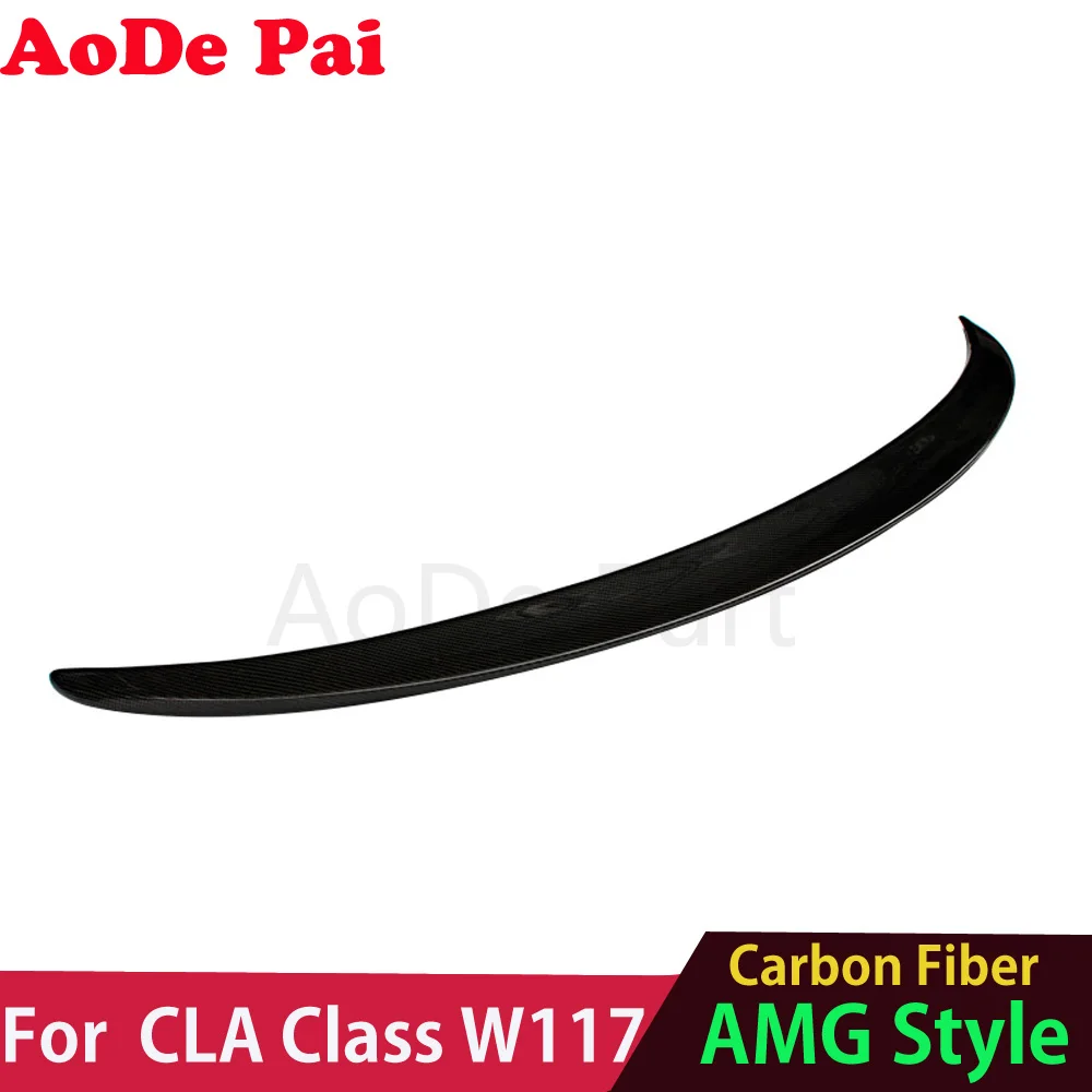 AMG Style Carbon Fiber Rear Trunk Wings Spoiler for Mercedes CLA Class W117 C117 Sedan 2013-2015