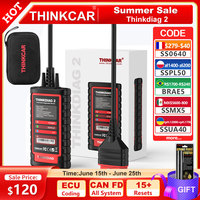 THINKCAR THINKDIAG 2 /KINGBOLEN Ediag Plus CAN FD All Systems 15 Reset Services ECU Coding OBD2 Scanner Car Diagnostic Tool