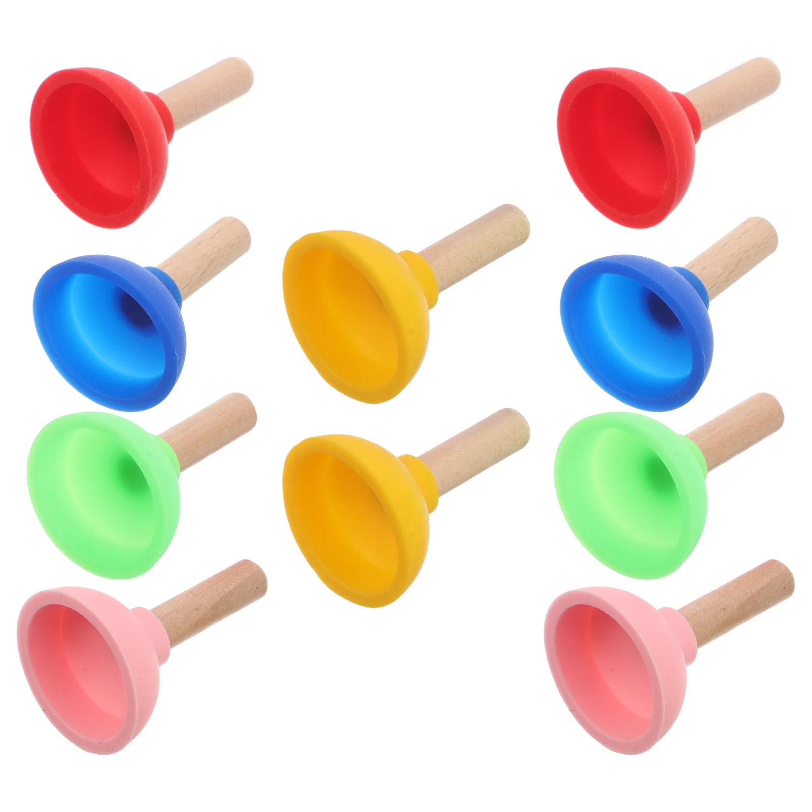 10pcs Mini Colorful Plunger Cute Toy Magician Tricks Prop Funny Toilet Plunger Game Prank Toy Dollhouse Bathroom Accessories